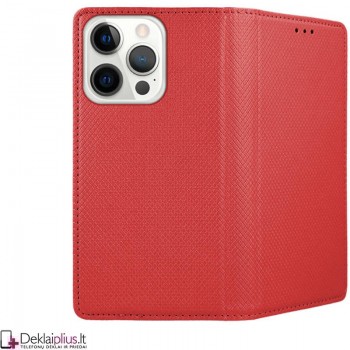 Telone atverčiamas dėklas - raudonas (Apple Iphone 14 Pro Max)